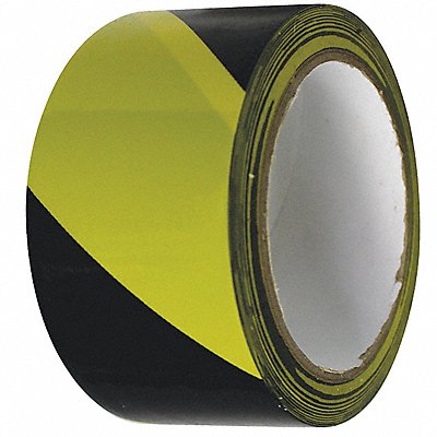 Floor Tape Black/Yellow 2 inx54 ft Roll