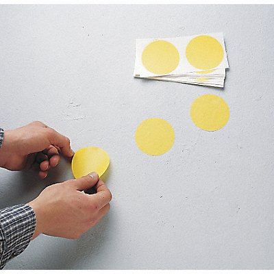 Floor Tape Yellow 5 inx5 in Circle PK500