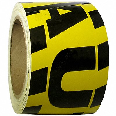 Floor Tape Black/Yellow 3 inx60 ft Roll