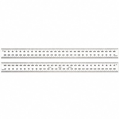 Steel Rule 35 Grad 300 L x 25.4mm Chrome