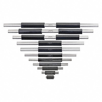 End Measuring Rod Set 1/4 3/8 Dia 11 Pcs