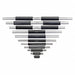 End Measuring Rod Set 1/4 3/8 Dia 11 Pcs
