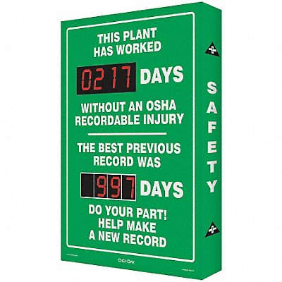 Electronic Scoreboard 28in x 20in Green