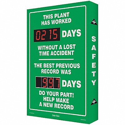 Electronic Scoreboard 28in x 20in Green