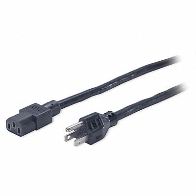 Power Cord 5-15P SJT 8 ft Blk 12A 14/3