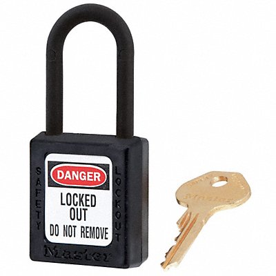 D5325 Lockout Padlock KA Black 1-3/4 H PK6