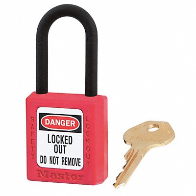 D5324 Lockout Padlock KA Red 1-3/4 H PK3