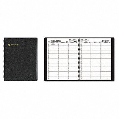 Planner Weekly 8-1/4 x 10-7/8in Black