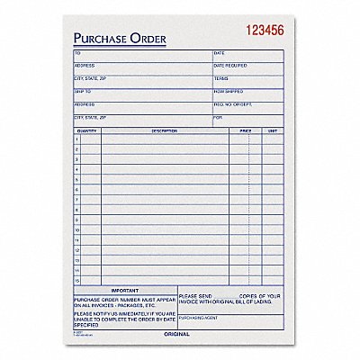 Purchase Order Book 3-Part Carbonless