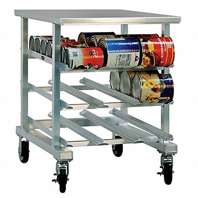 Can Rack 35 in H 3 Shelves