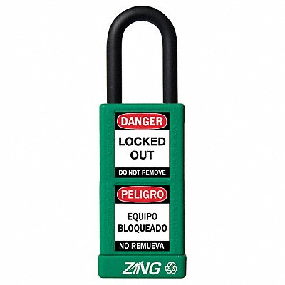 Lockout Padlock KD Green 3 H