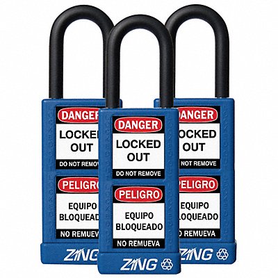 D7359 Lockout Padlock KA Blue 3 H PK3