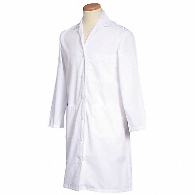 Lab Coat S White 39-1/2 in L