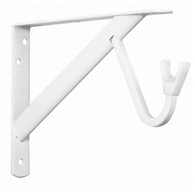 White Max Duty Shelf and Rod Bracket