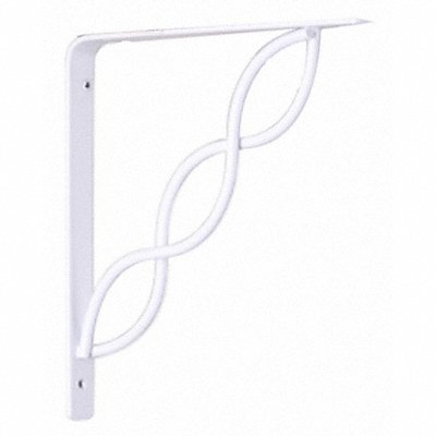 8 IN White Scroll Shelf Bracket