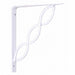 8 IN White Scroll Shelf Bracket