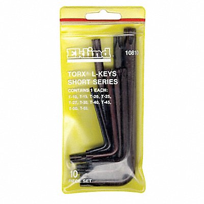 Torx Key Set L Shape 2 in to 4 1/4 in