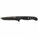 Folding Knife Serrated Tanto 3-1/8In Blk