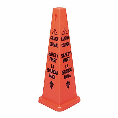 Traffic Cone Orange Polypropylene 26in H