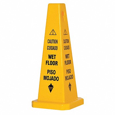 Safety Cone Yellow Polypropylene 26 in H