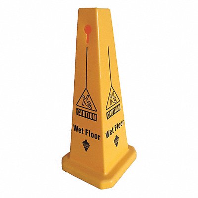 Safety Cone Yellow Polypropylene 26 in H