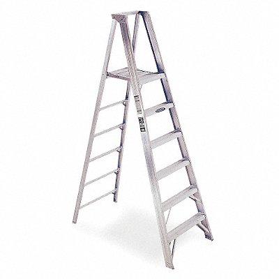 Platform Stepladder 8ft H Aluminum 375lb