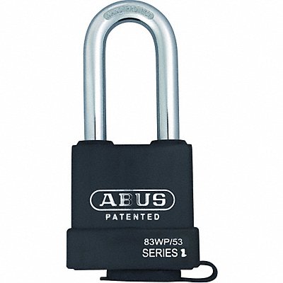 Keyed Padlock 7/8 in Rectangle Black