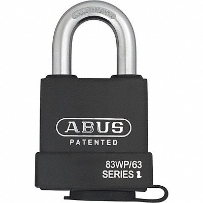 Keyed Padlock 63/64 in Rectangle Black