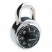 Combination Padlock 2in Round Silver PK2