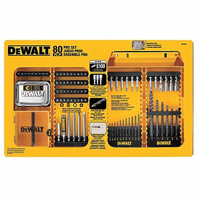 Screwdriver Bit Set 80 pcs. 1/4 Shank