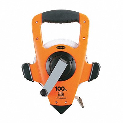 Long Tape Measure 3/8 In x 100 ft Orange