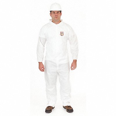 Collared Coverall Open White 4XL PK25