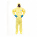 D8418 Hooded Coverall w/Boots Yellow 2XL PK12