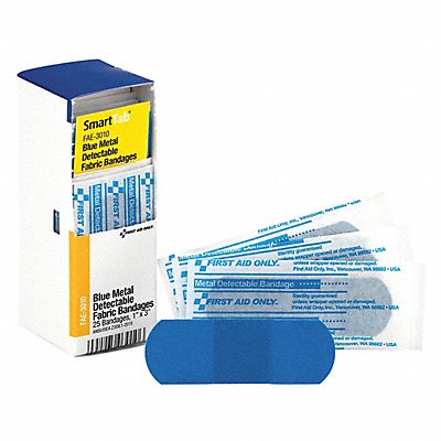 Metal Detectable Bandages Blue PK25