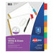 Binder Divider Write-On Tabs Multicolor