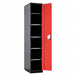 Wrdrb Lockr Solid 1 Wd 1 Tier Red/Black