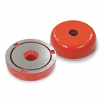 Alnico 5 Shallow Pot Magnet 29 lb Pull