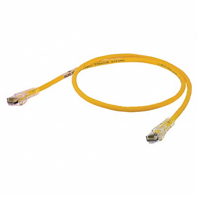 Patch Cord Cat 5e Clear Boot Yellow 10ft