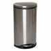 Wastebasket Oval 2-1/2 gal Silver