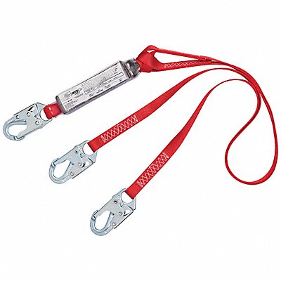 Shock-Absorbing Lanyard Red