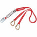 Shock-Absorbing Tie-Back Lanyard Red