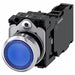 Illuminated Push Button Blue 22mm LED