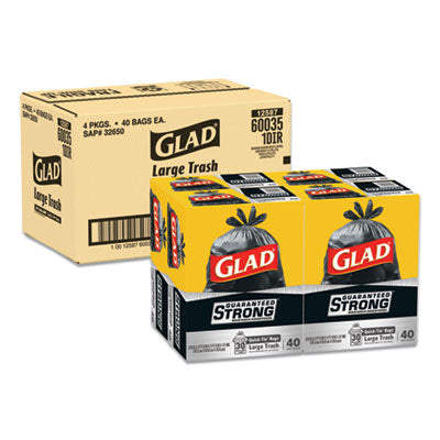 BAG,GLAD,TR QT,30GAL,BK