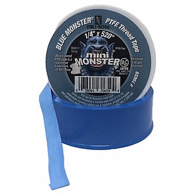 Blue Monster PTFE Thread Seal Tape 1/4 W