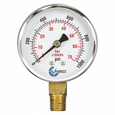 Pressure Gauge Dry 2 1/2 1000 psi