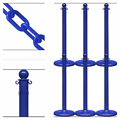 Medium Duty Stanchion and Chain Kit