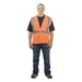 VEST,SAFETY,ZIP,LG