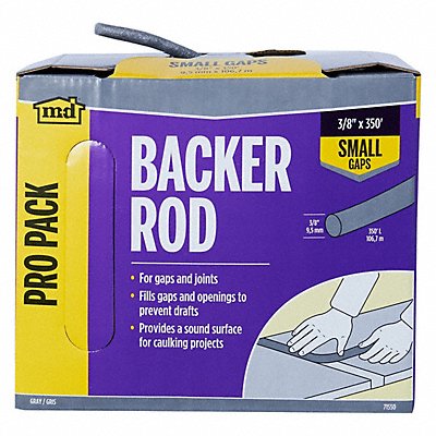 Backer Rod Gray 350 ft L 3/8 W 350 ft H