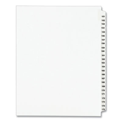 INDEX,SIDE TAB 151-175WHT