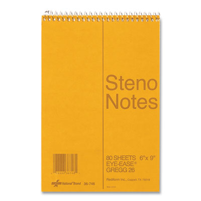 BOOK,STENO,GREGG,80 SH,GN